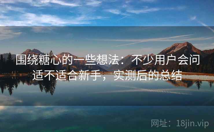 围绕糖心的一些想法：不少用户会问适不适合新手，实测后的总结