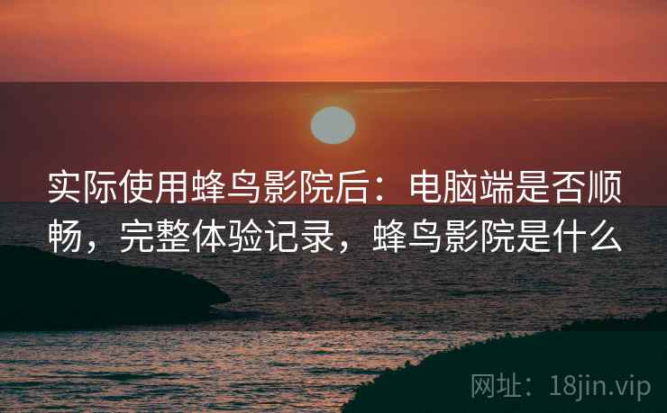 实际使用蜂鸟影院后：电脑端是否顺畅，完整体验记录，蜂鸟影院是什么