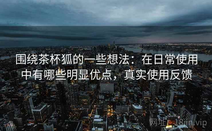 围绕茶杯狐的一些想法：在日常使用中有哪些明显优点，真实使用反馈