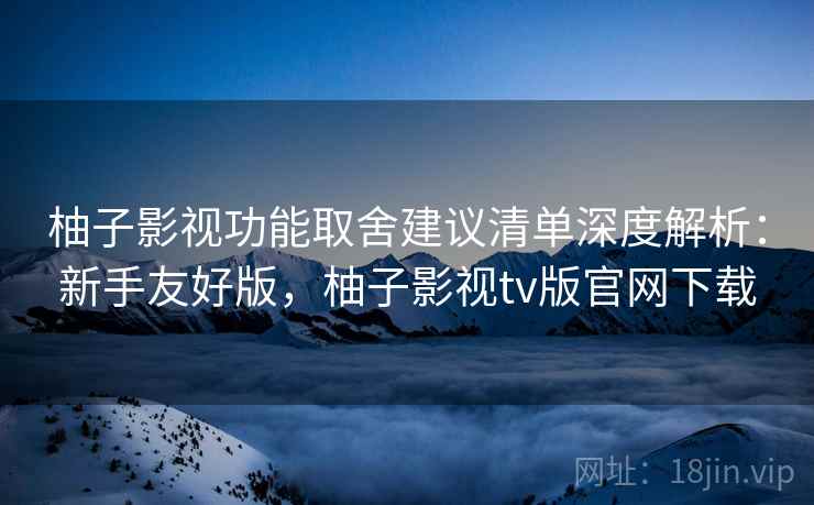 柚子影视功能取舍建议清单深度解析：新手友好版，柚子影视tv版官网下载