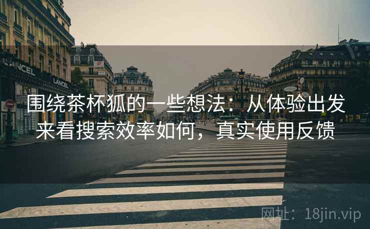 围绕茶杯狐的一些想法：从体验出发来看搜索效率如何，真实使用反馈