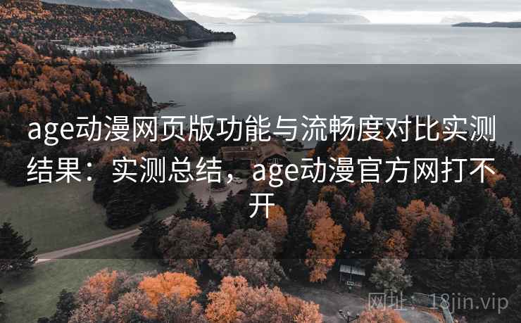 age动漫网页版功能与流畅度对比实测结果：实测总结，age动漫官方网打不开